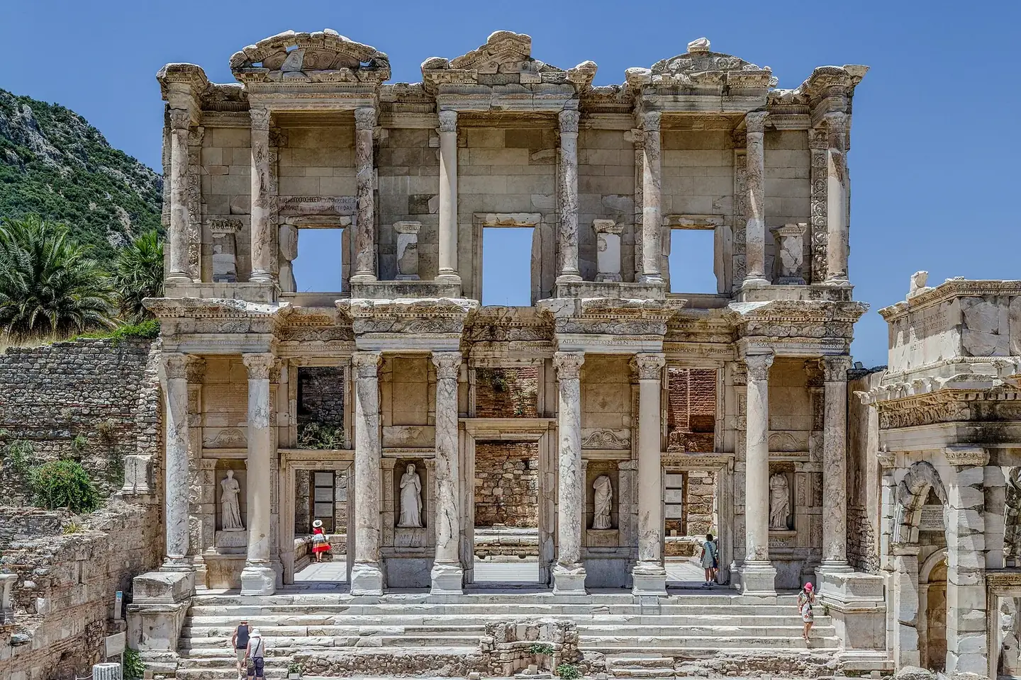 Ephesus Celsus Library Façade in Ephesus, Turkey