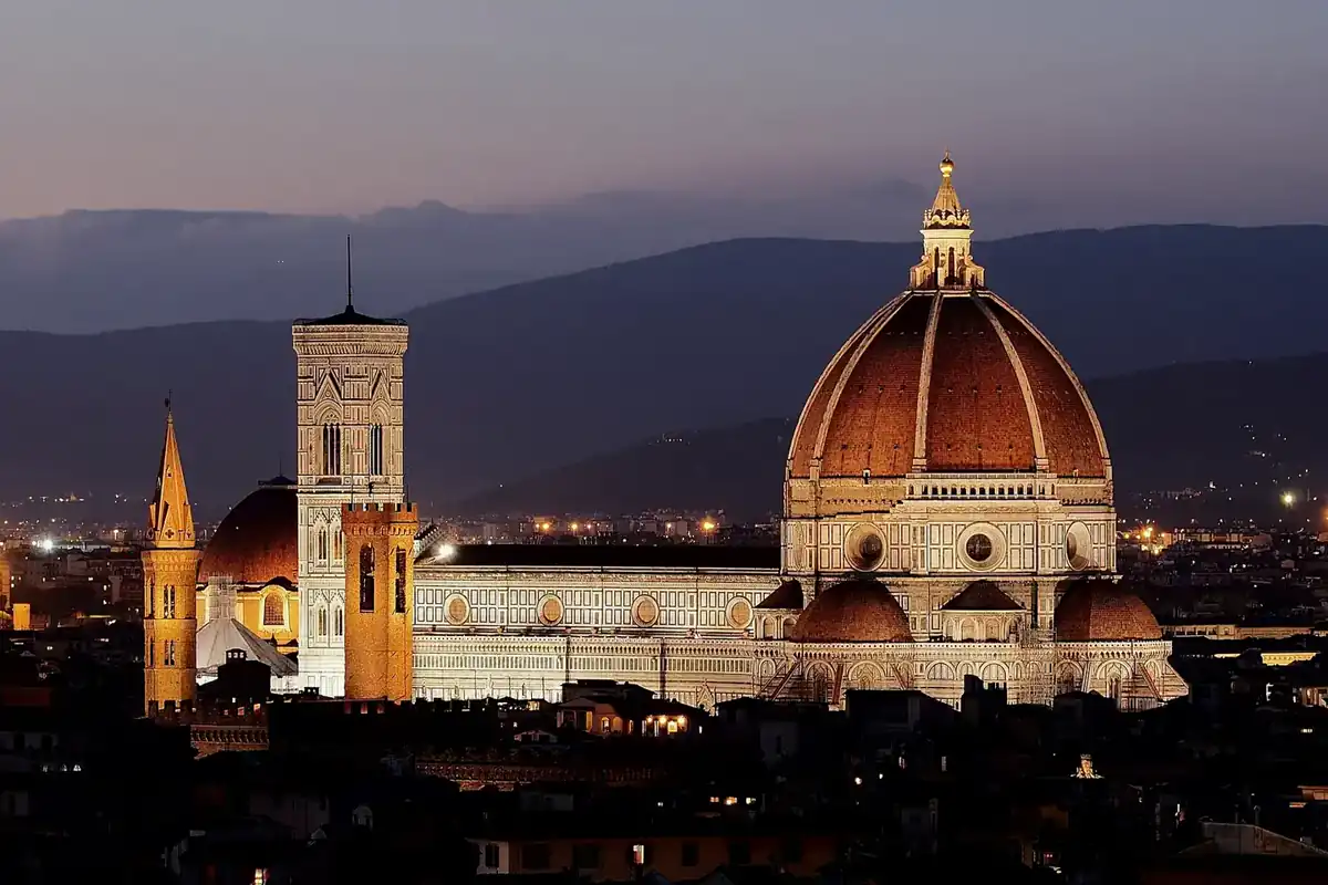 The Florence skyline and cathedral in Tuscany, Italy